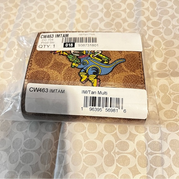 Coach Cosmic Coach Snap Wallet In Signature Canvas With Rexy Print in Tan - Picture 10 of 10
